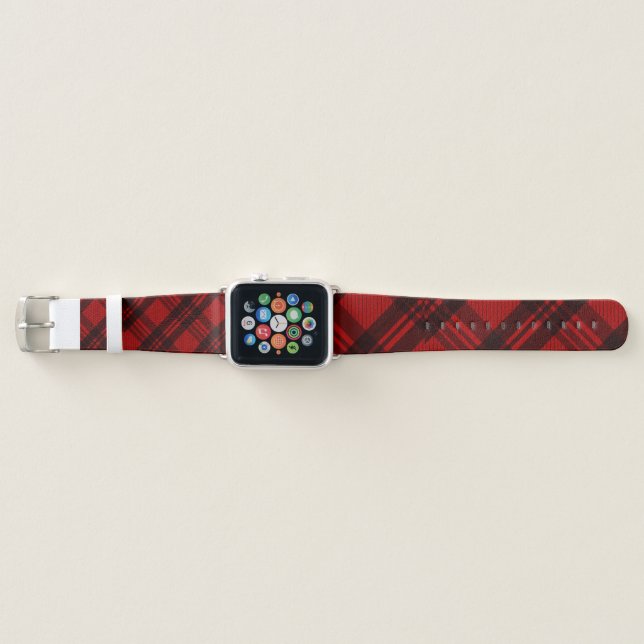  Modern Elegant Plaid  Apple Watch Band (Front)