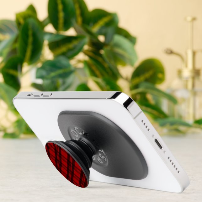  Modern Elegant Plaid  PopSocket (Insitu)