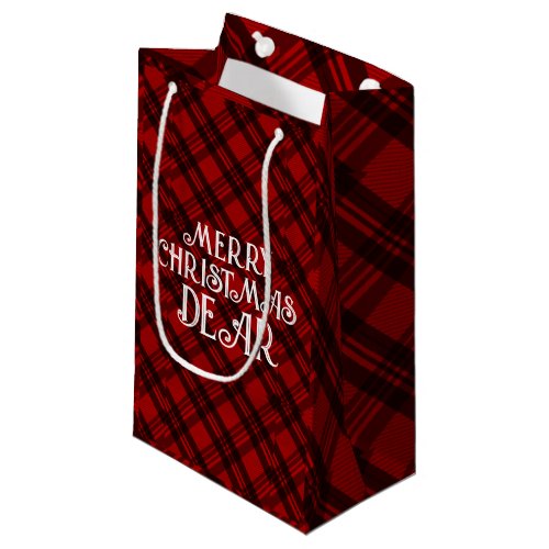 Modern  Elegant Plaid Small Gift Bag