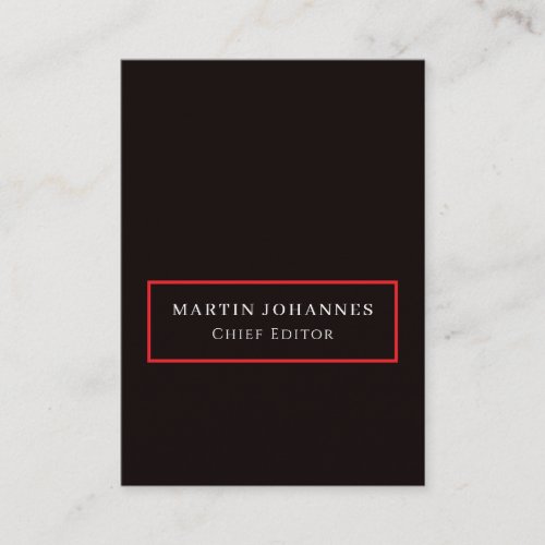 Modern Elegant Plain Black Minimalist Enclosure Card