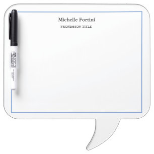 Modern Elegant Plain Minimalist Dry Erase Board