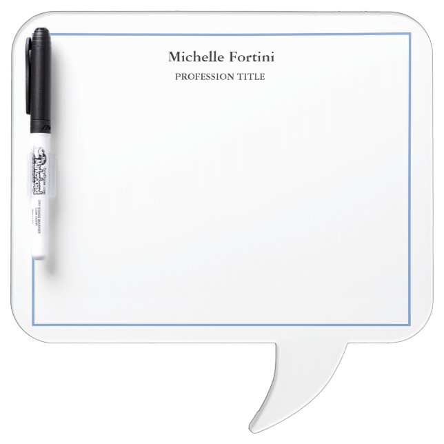 Modern Elegant Plain Minimalist Dry Erase Board (Front)