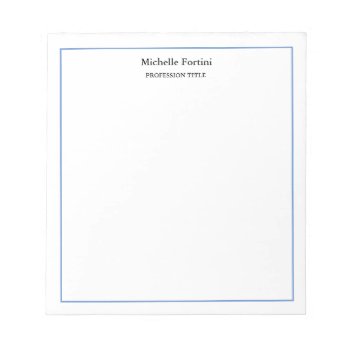 Modern Elegant Plain Minimalist Notepad by hizli_art at Zazzle
