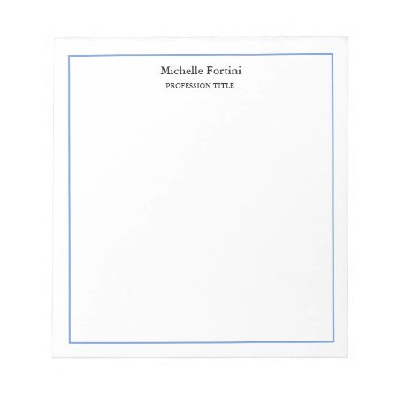 Modern Elegant Plain Minimalist Notepad