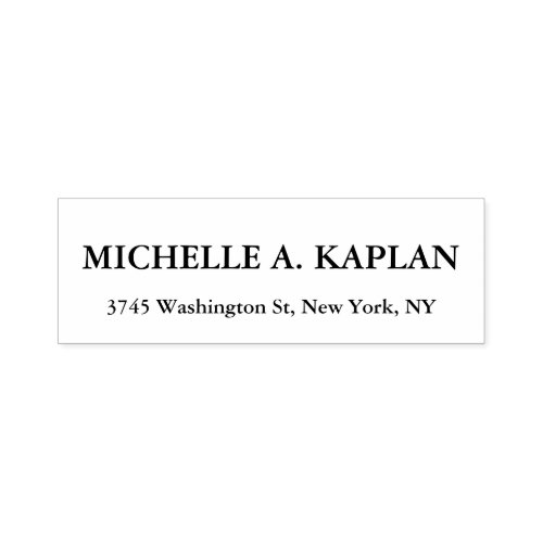 Modern Elegant Plain Minimalist Self_inking Stamp