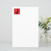 Modern Elegant Plain Professional Monogram Paper (Standing Front)