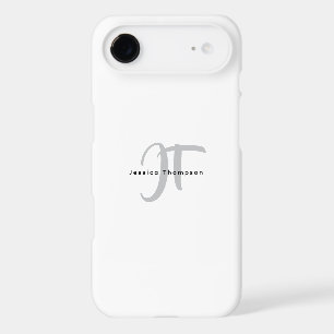 Modern Elegant Plain Professional Name Monogram iPhone 17 Air Case