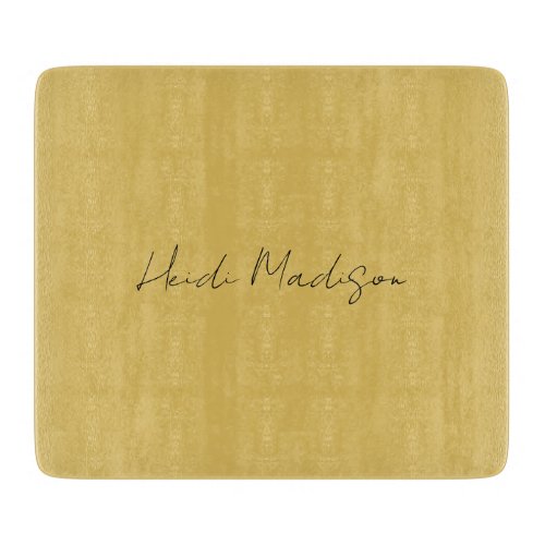 Modern Elegant Plain Simple Gold Color Calligraphy Cutting Board
