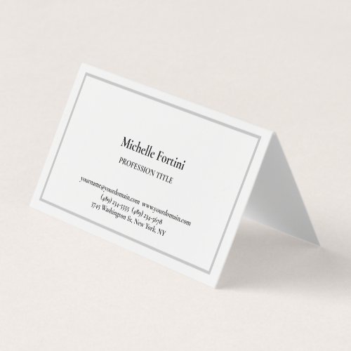 Modern Elegant Plain Simple Minimalist  Business Card