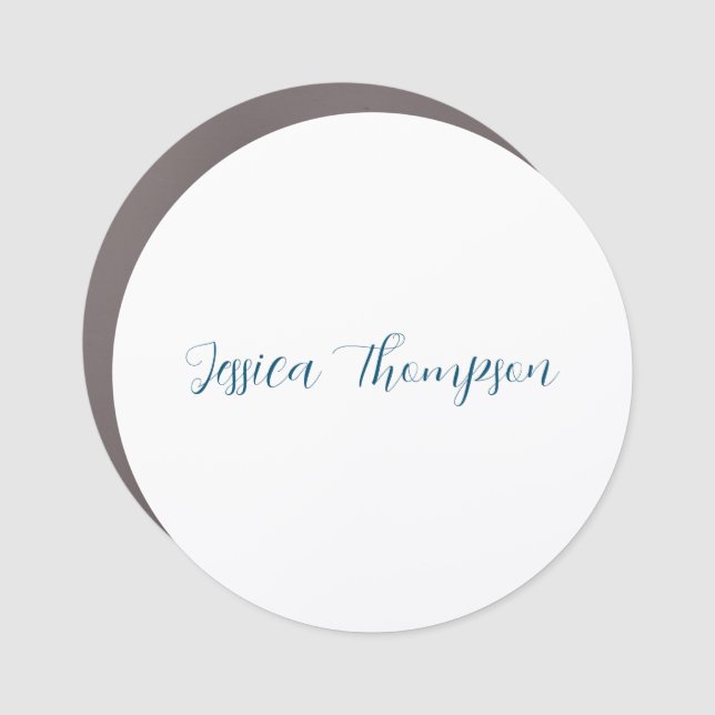 Modern Elegant Plain Simple Professional Car Magnet (Front)