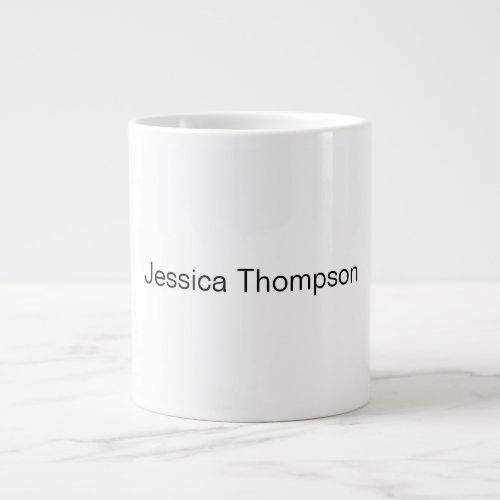 Modern Elegant Plain Simple Professional Giant Coffee Mug