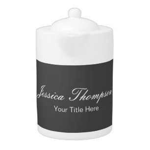 Modern Elegant Plain Simple Professional Grey Teapot