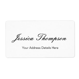 Modern Elegant Plain Simple Professional Label