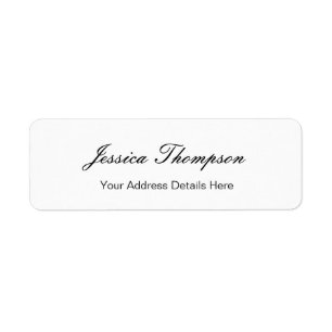 Modern Elegant Plain Simple Professional Label