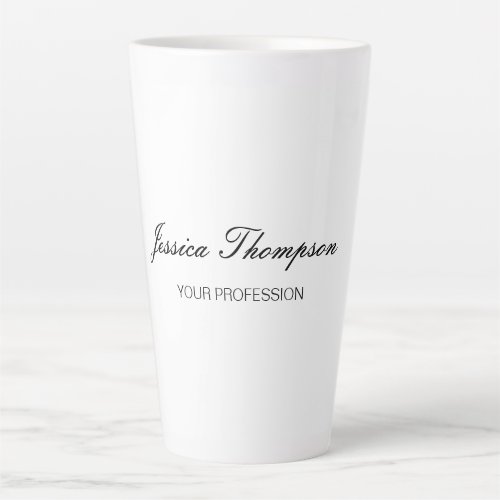 Modern Elegant Plain Simple Professional Latte Mug