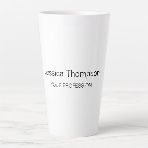 Modern Elegant Plain Simple Professional Latte Mug