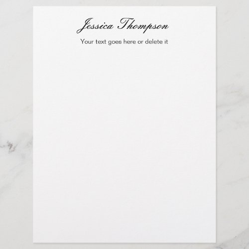Modern Elegant Plain Simple Professional Letterhead