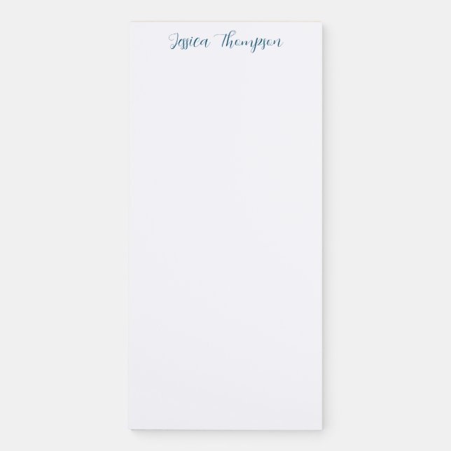Modern Elegant Plain Simple Professional Magnetic Notepad (Front)
