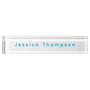Modern Elegant Plain Simple Professional Name Desk Name Plate