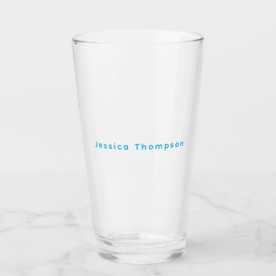 Modern Elegant Plain Simple Professional Name Glass