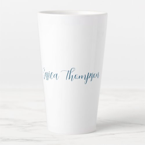 Modern Elegant Plain Simple Professional Name Latte Mug