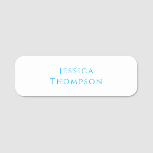 Modern Elegant Plain Simple Professional Name Name Tag