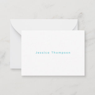 Modern Elegant Plain Simple Professional Name Note Card