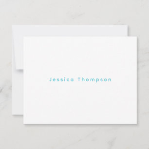 Modern Elegant Plain Simple Professional Name Note Card