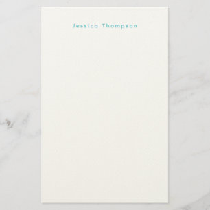 Modern Elegant Plain Simple Professional Name Stationery