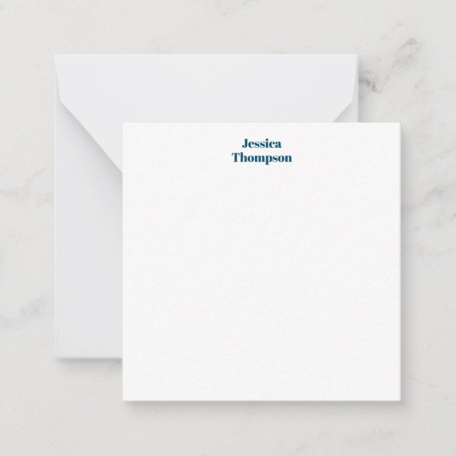 Modern Elegant Plain Simple Professional Note Card (Front)
