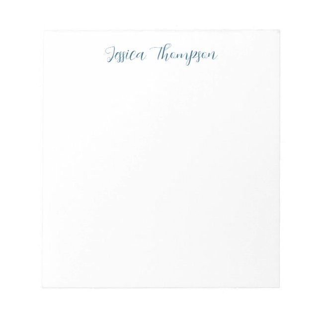 Modern Elegant Plain Simple Professional Notepad (Front)
