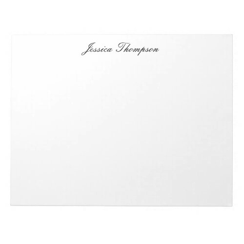 Modern Elegant Plain Simple Professional Notepad