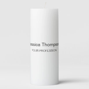 Modern Elegant Plain Simple Professional Pillar Candle