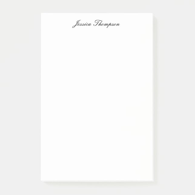 Modern Elegant Plain Simple Professional Post-it Notes (Front)