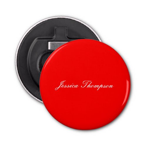 Modern Elegant Plain Simple Professional Red Bottle Opener