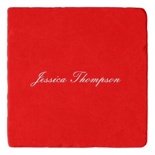 Modern Elegant Plain Simple Professional Red Trivet