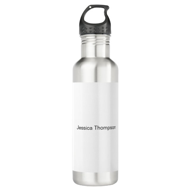 Modern Elegant Plain Simple Professional Stainless Steel Water Bottle (Front)