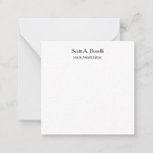 Modern Elegant Plain Simple White Special Note Card