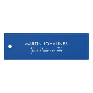 Modern Elegant Plain Stylish Blue Minimalist Ruler