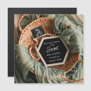 Modern Elegant Pregnancy Announcement card
