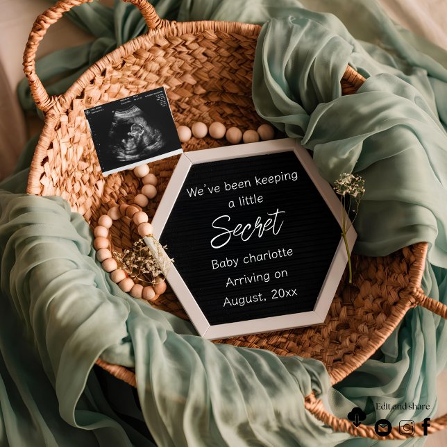 Modern Elegant Pregnancy Announcement card (Creator Uploaded)