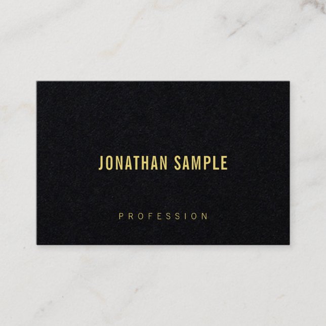 Modern Elegant Premium Black Luxurious Business Card (Front)