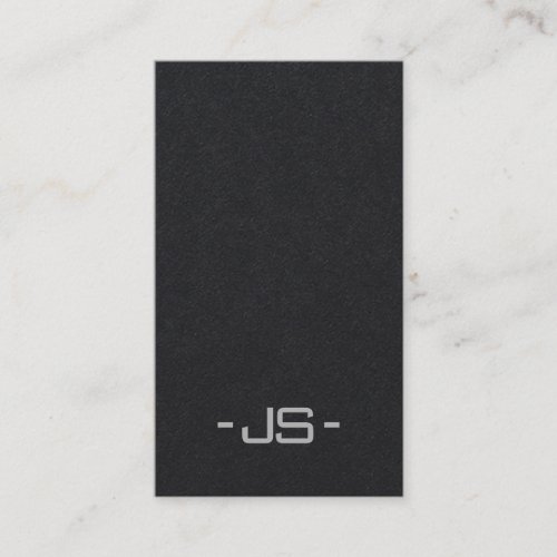 Modern Elegant Premium Black Monogram Vertical Business Card