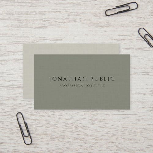 Modern Elegant Premium Linen Luxurious Template Business Card