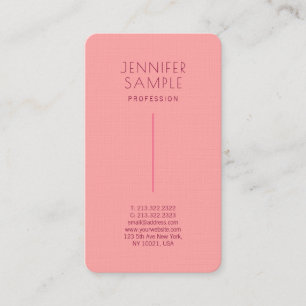 Modern Elegant Premium Linen Paper Rounded Luxury Business Card