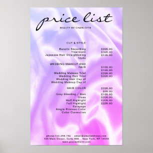 Modern Elegant Price List Poster
