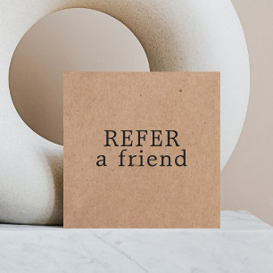 Modern Elegant Printed Kraft Beauty Referral Card