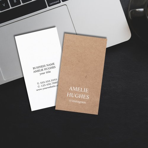 Modern Elegant Printed Kraft Paper Consultant Business Card