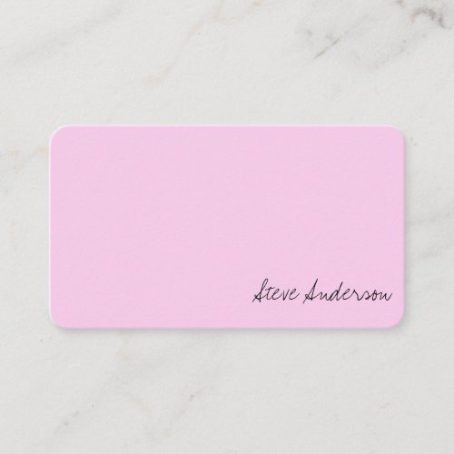 Modern Elegant Professional Blush Pink Business Card