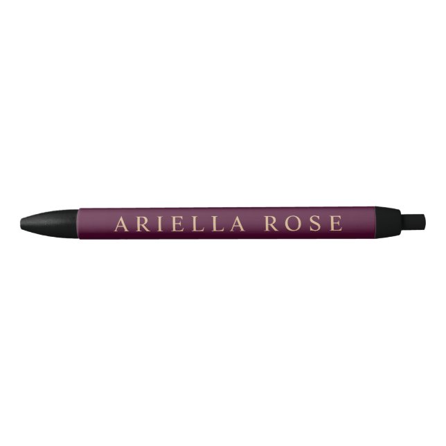 Modern Elegant Professional Burgundy Wine Color  Pen (Front)